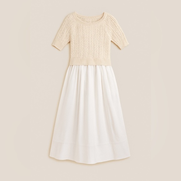 Tanya Taylor two texture knit midi dress ivory white - Picture 1 of 4